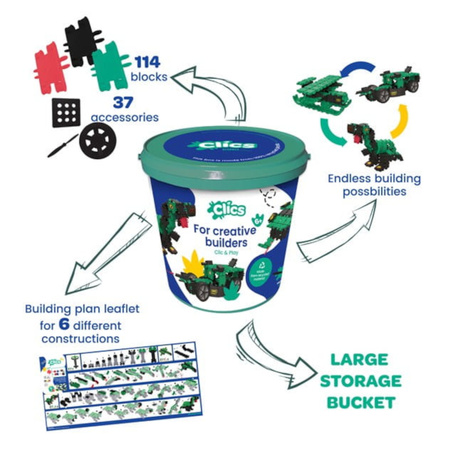 Klocki CLICS Dino CB189