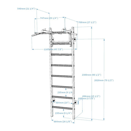 Drabinka gimnastyczna BenchK 231W