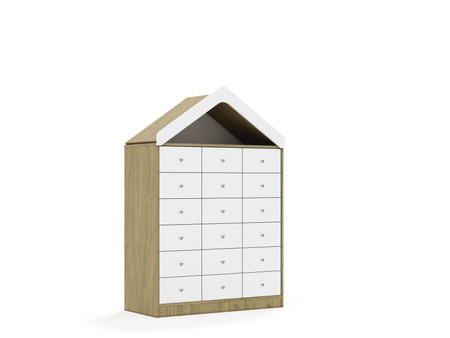 Regał Blox Base 110 3PP 12SB 6SS z daszkiem 1049x466x1575