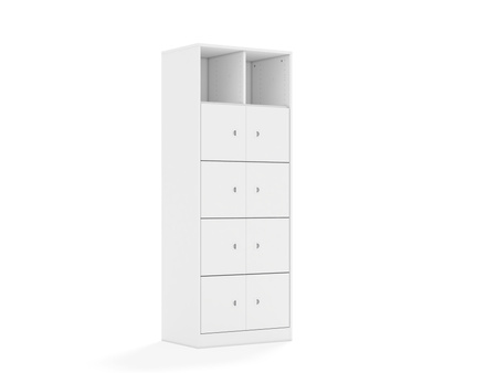 Regał Blox Base 70 5PP 8F1 706x466x1869 korpus biały/8x front biały