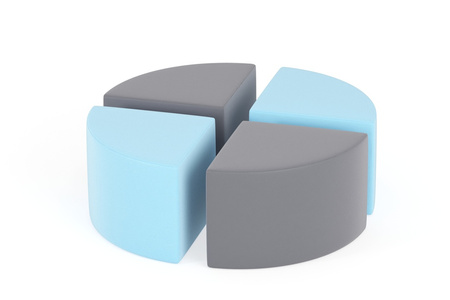 Zestaw puf Tobo Light 13 szary/niebieski, rozmiar 1