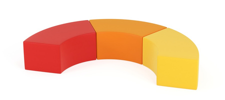 Zestaw puf Tobo Light 15 czerwony, rozmiar 0