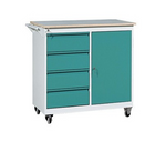 Wózek warsztatowy na narzędzia 4 szuflady + 1 szafka