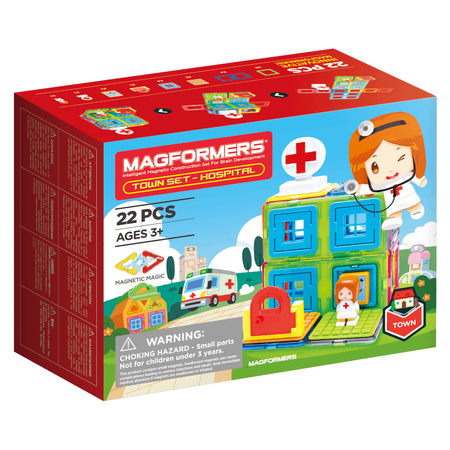 Magformers town set- szpital 22 el.