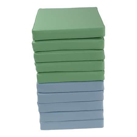Zestaw klocków piankowych - Poduszki kwadratowe pastele 10 szt.