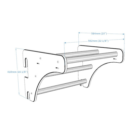 Drewniany drążek do podciągania BenchK PB076 w kolorze dębu
