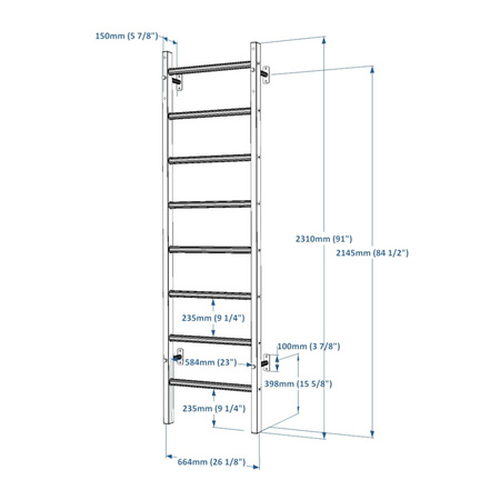 Drabinka gimnastyczna BenchK 200B