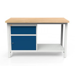 Stół warsztatowy 2-modułowy z szafką WSZ-B i półką W-P1