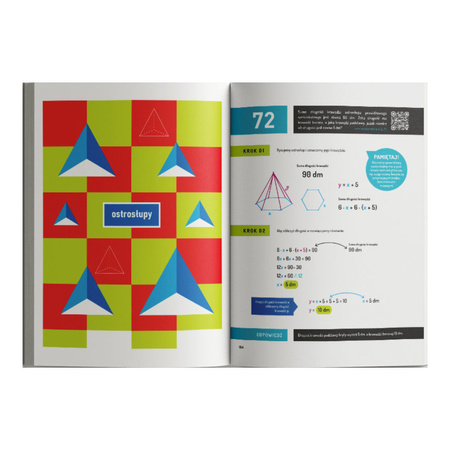 Prosta Matma - Geometria dla klas 6-8 - książka z kursem online i aplikacją AR