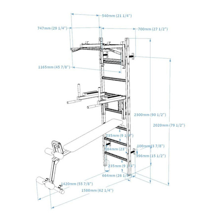 Drabinka gimnastyczna BenchK 233W