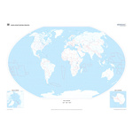 Świat - Mapa konturowa - ćwiczeniowa