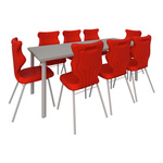 Zestaw 1x Stół CLASSIC Prostokąt 180cm + 8x krzesło CLASSIC