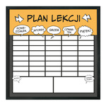 Tablica plan lekcji w ramie MDF- 5 sztuk