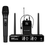 Mikrofony bezprzewodowe Shudder SDR2203 1x doręczny + 1x nagłowny