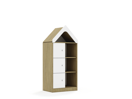 Regał Blox Base 70 3PP 3F1 z daszkiem 706x466x1575