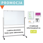 Tablica obrotowa biała - pow. lakierowana + 5x Tabliczka informacyjna za 1 zł