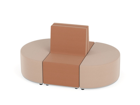 Zestaw puf Tobo 1 brązowy, rozmiar 6