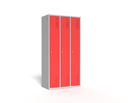 Szafka ubraniowa szkolna 3- kolumnowa z półką na książki