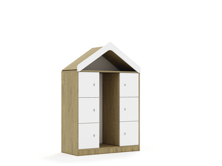 Regał na pojemniki Blox Base 110 3PG 6F1 z daszkiem 1049x466x1575