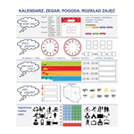Nakładka magnetyczna 80x96 cm - kalendarz/zegar