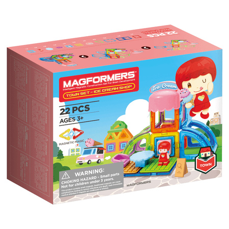 Magformers town set- lodziarnia 22 el.