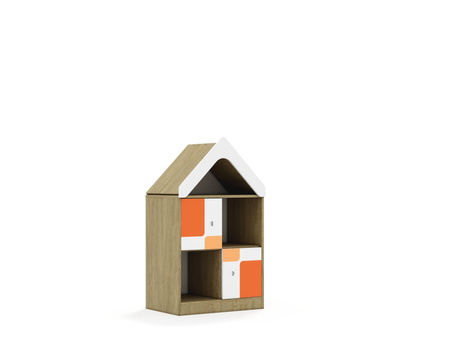 Regał Blox Pastel 70 2PP 2F1 z daszkiem 706x466x1223 - wariant 2