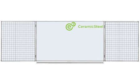 Tablica tryptyk biała ceramiczna z nadrukiem 85/170/85 x 100 cm