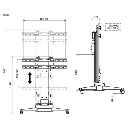 Stojak Elektryczny Mobilny MOBILIFT ECO 650 EU