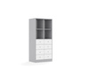 Regał Blox Base 70 4PP 8SB 706x466x1517 korpus szary/8x szuflada biała