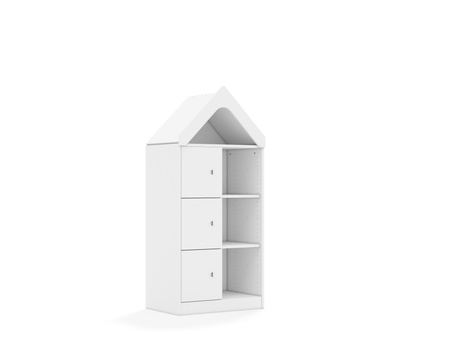 Regał Blox Base 70 3PP 3F1 z daszkiem 706x466x1575 korpus biały/3x front biały - wariant 3