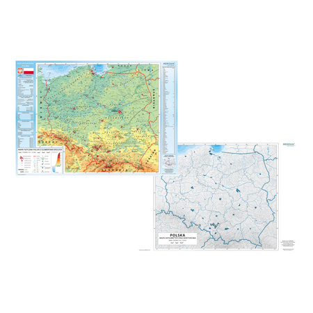 DUO Polska fizyczna z elementami ekologii / mapa hipsometryczna 