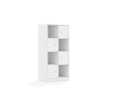 Regał Blox Base 70 4PP 4F1 706x466x1517 korpus biały/4x front biały - wariant 3