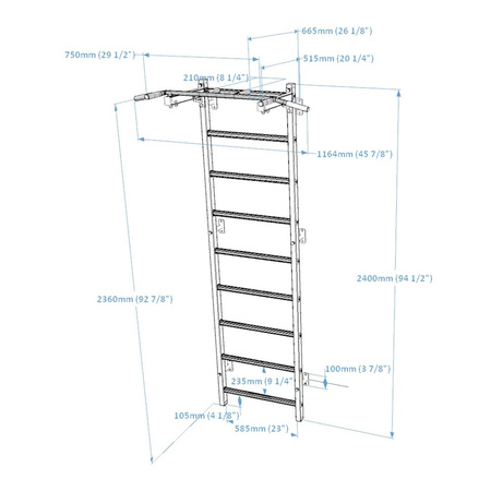 Drabinka gimnastyczna BenchK 721W