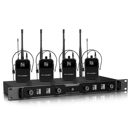 Mikrofony bezprzewodowe Shudder SDR2404 - 4 mikrofony nagłowne