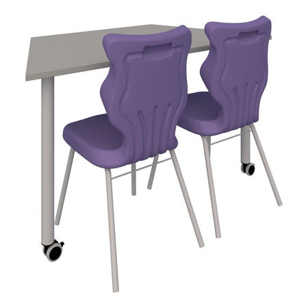 Zestaw 1x Stół MOVE Trapez + 2x krzesło CLASSIC