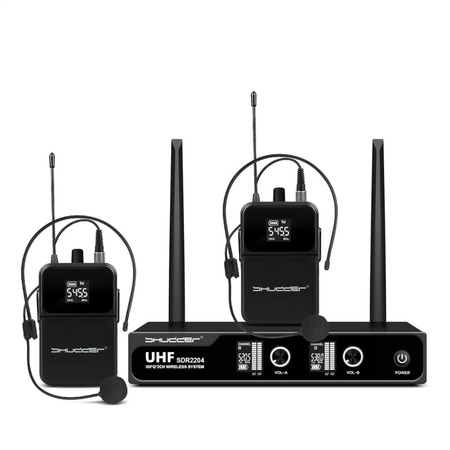 Mikrofony bezprzewodowe Shudder SDR2204 2x nagłowne