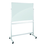 Tablica mobilna szklana czarno/biała magnetyczna