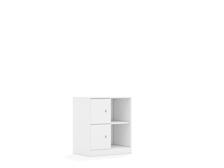 Regał Blox Base 70 2PP 2F1 706x466x813 korpus biały/2x front biały - wariant 5