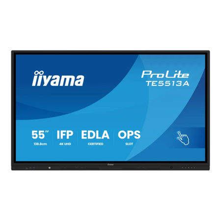 Monitor interaktywny iiyama 55" TE5513A-B1AG 4K UHD Google EDLA Android 14