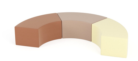 Zestaw puf Tobo Light 15 brązowy, rozmiar 1