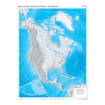 Ameryka Północna i Środkowa - mapa fizyczna ćwiczeniowa