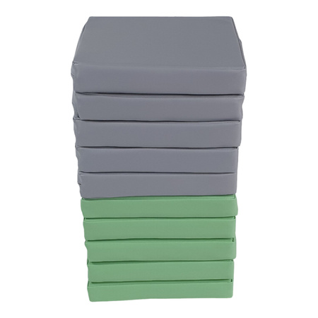 Zestaw klocków piankowych - Poduszki kwadratowe pastele 10 szt.