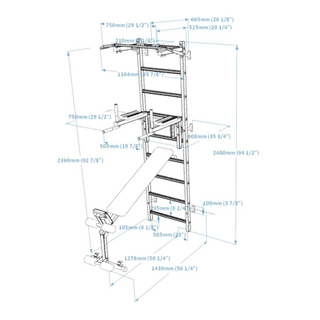 Drabinka gimnastyczna BenchK 723B