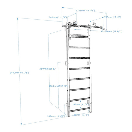 Drabinka gimnastyczna BenchK 731B