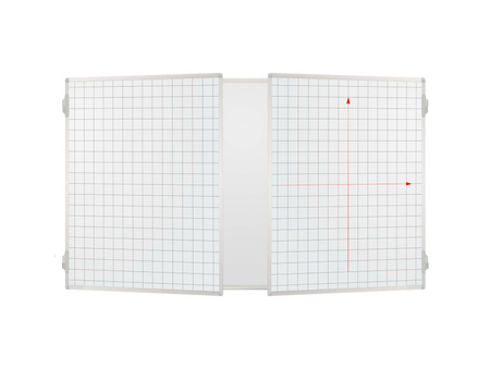 Tablica rozkładana tryptyk biała lakierowana suchościeralna PREMIUM - NADRUK do wyboru